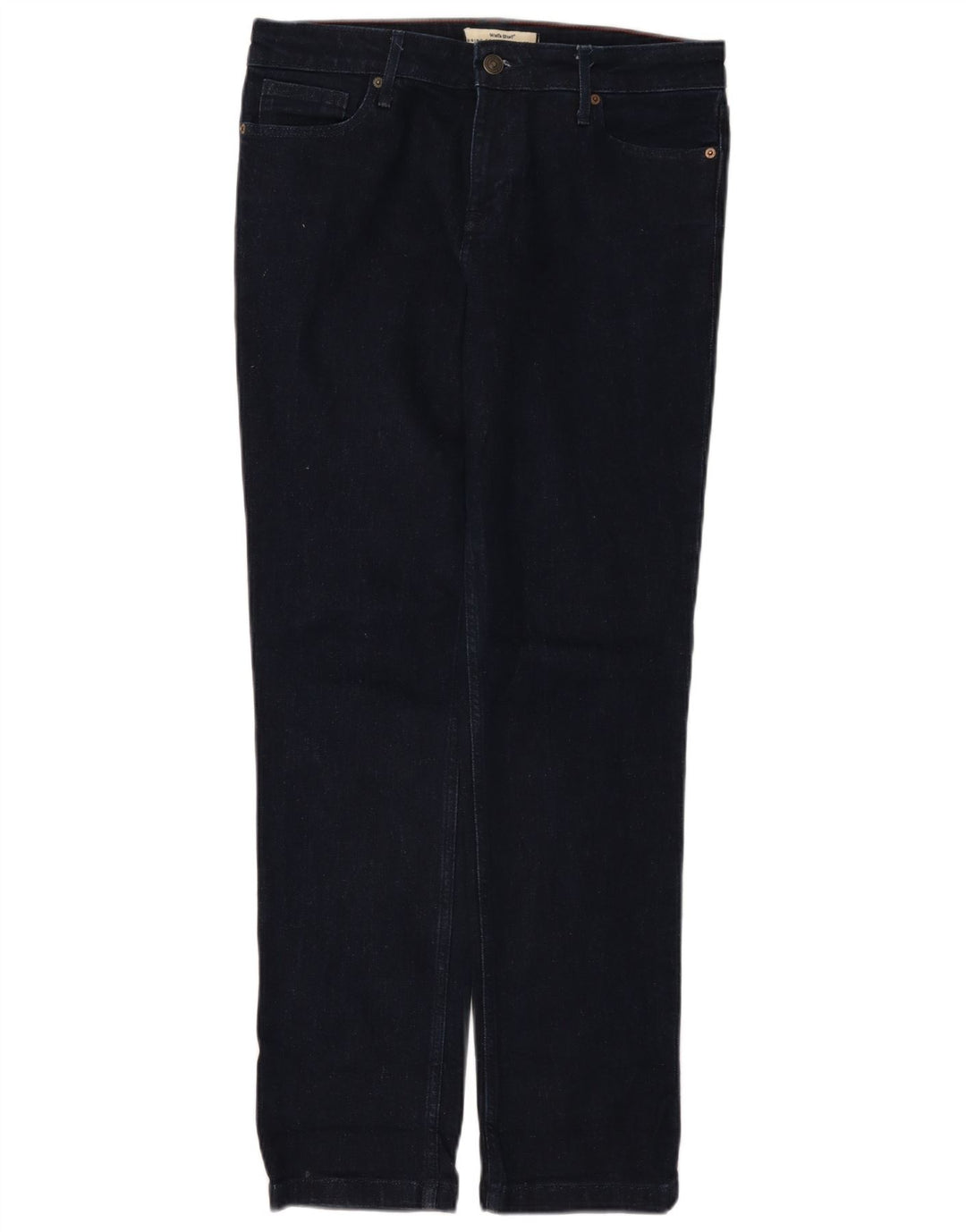 Jean droit White Stuff pour femme UK 12 Medium W32 L30 Bleu marine Coton