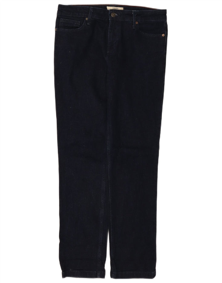 Jean droit White Stuff pour femme UK 12 Medium W32 L30 Bleu marine Coton