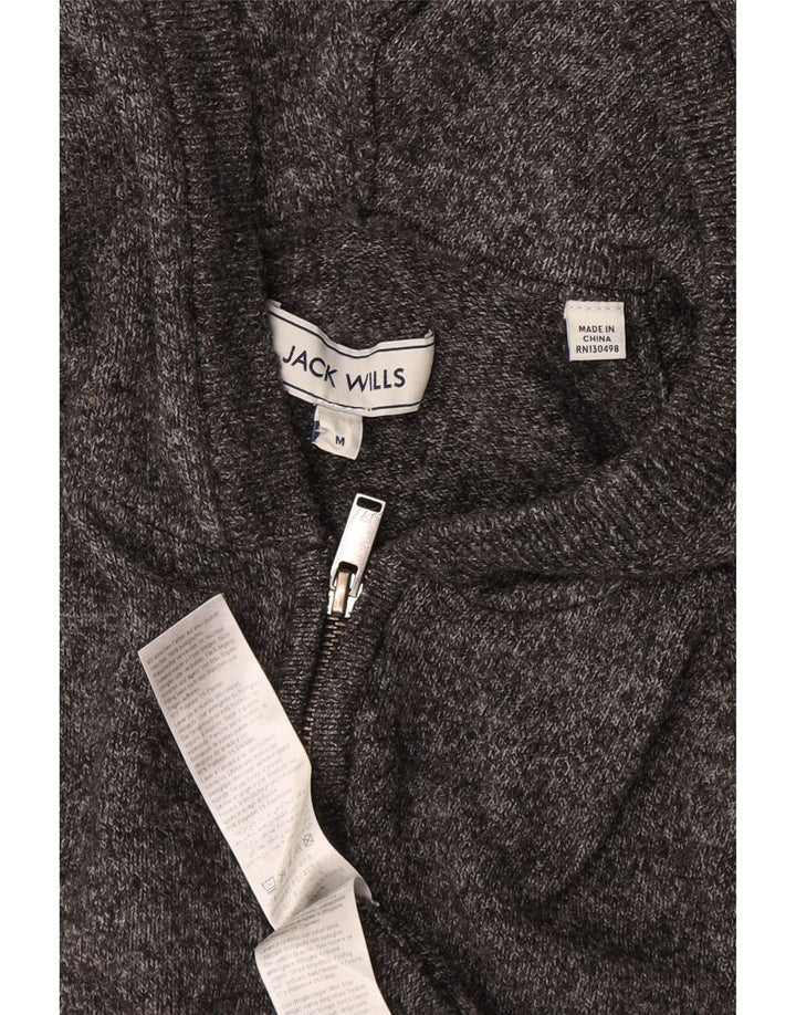 Jack Wills Cardigan à capuche pour homme en polyester moucheté gris moyen