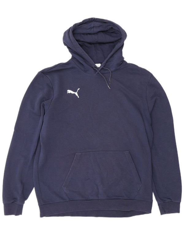 Puma Pull à capuche pour homme en coton bleu marine Taille L