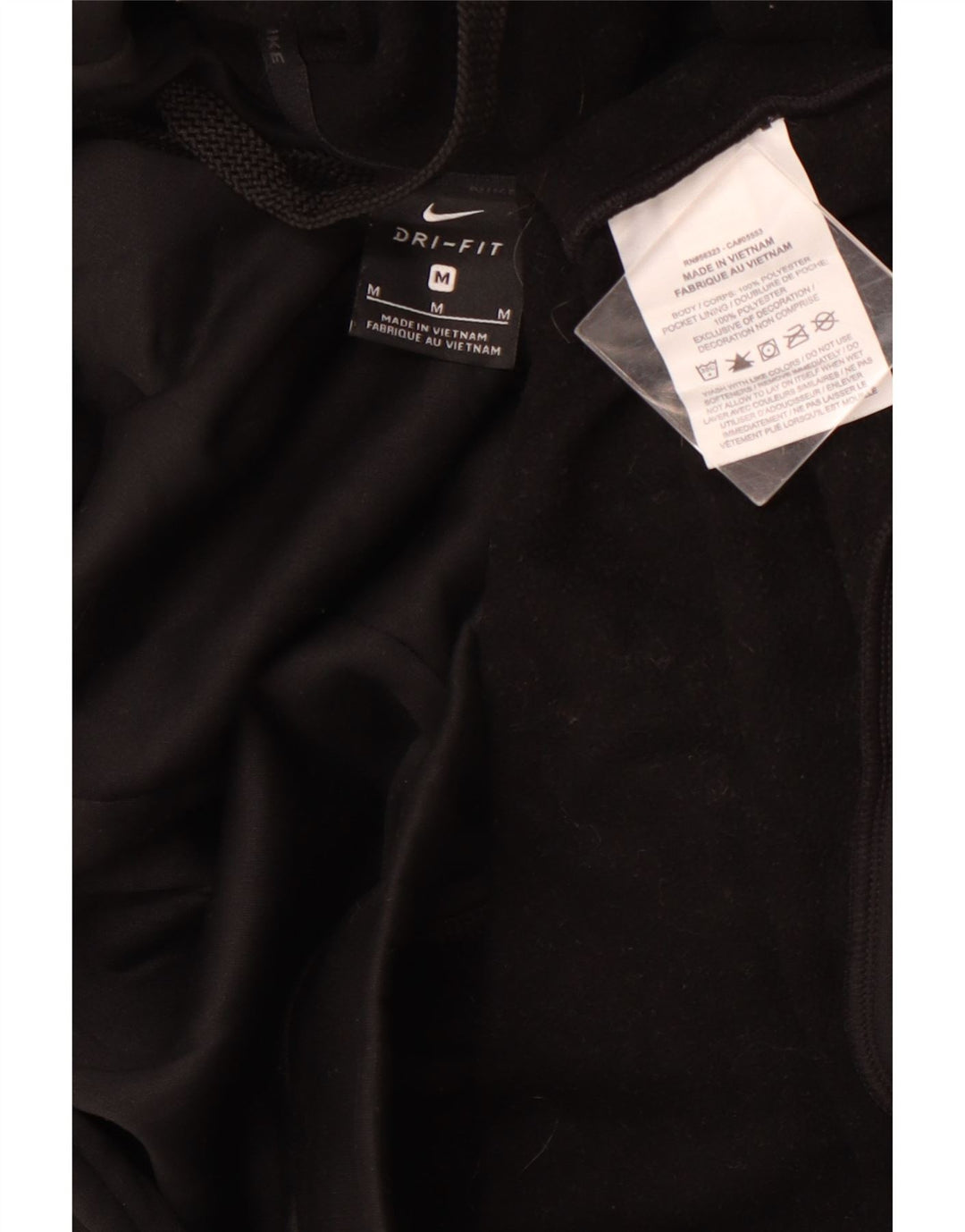 NIKE Pull à capuche Dri Fit pour homme en polyester noir moyen
