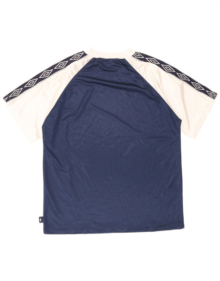 Umbro T-Shirt Graphique Homme Bleu Marine Moyen Polyester Colorblock