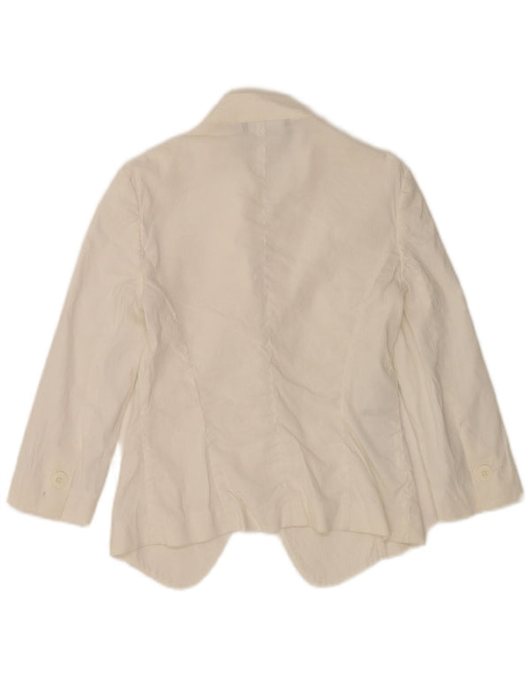 Emporio Armani Veste blazer à 1 bouton pour femme à manches 3/4 IT 36 XS Blanc