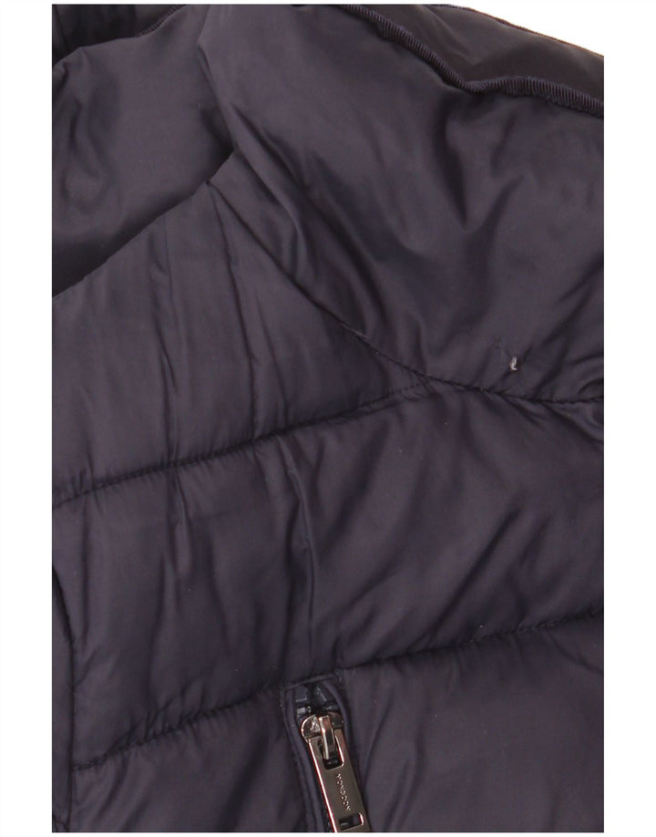 Monsoon Manteau rembourré pour femme UK 14 Medium Bleu Marine Nylon