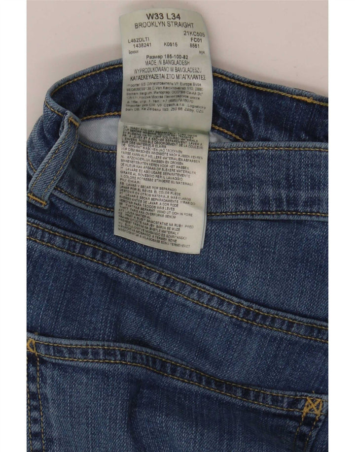 Lee Jean Droit Brooklyn Femme W33 L34 Bleu Coton
