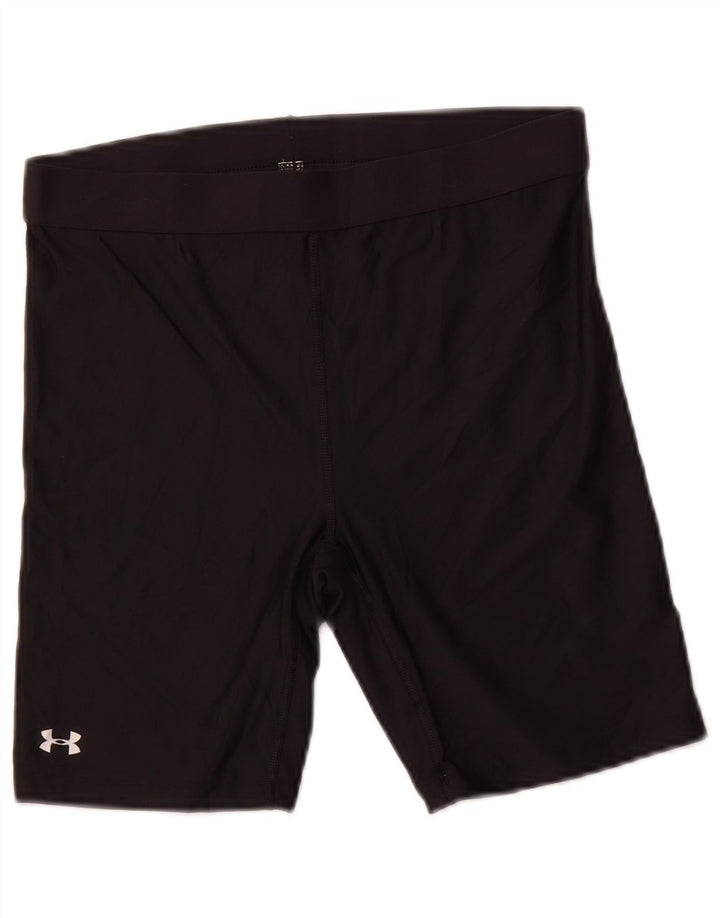 UNDER ARMOUR Short de sport Heat Gear pour femme UK 12 Noir moyen Polyester
