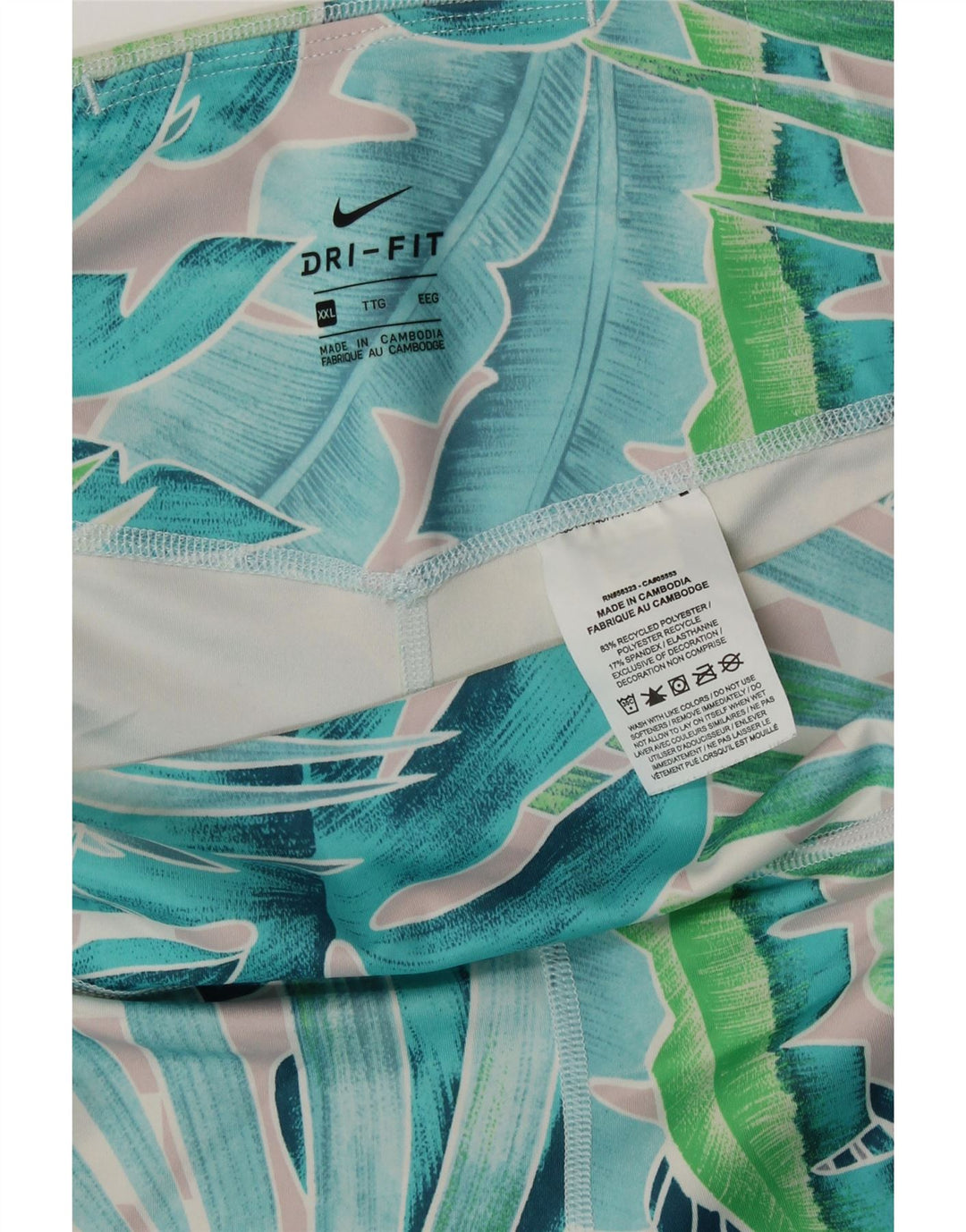 Nike Legging Capri Femme UK 20 2XL Vert Floral