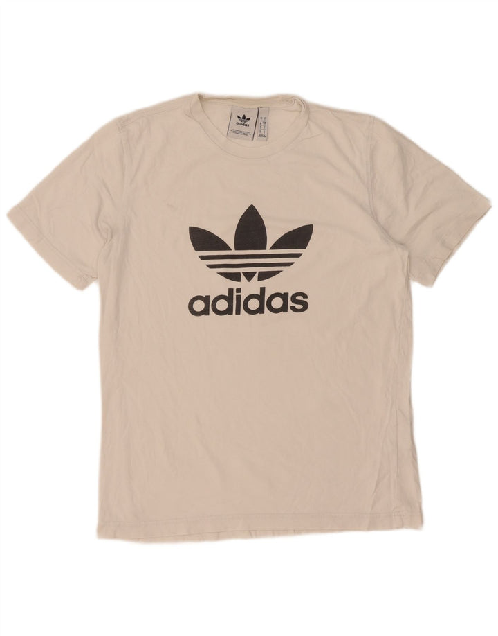 Adidas T-shirt graphique pour hommes, petit haut en coton blanc