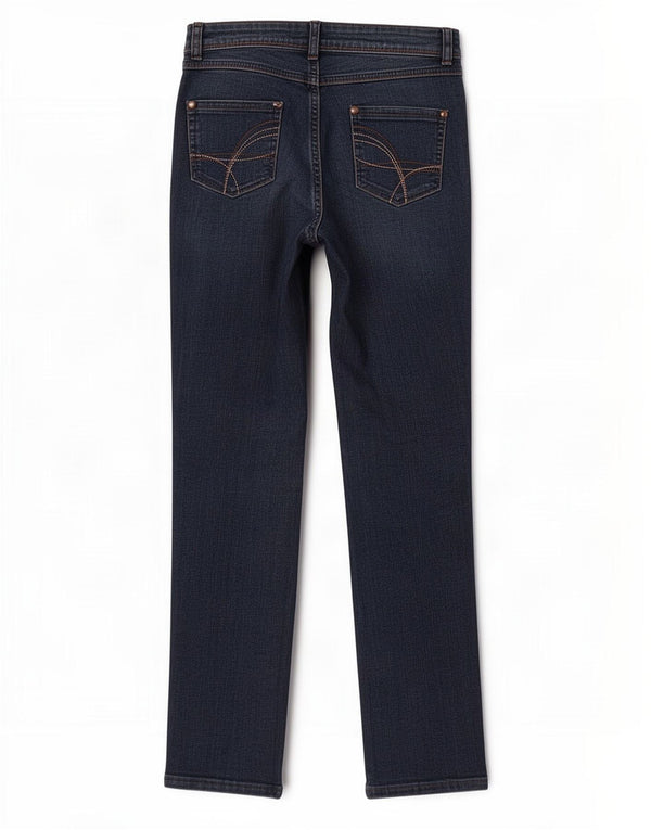 M&Co Jean droit pour femme UK 8 Small W28 L29 Bleu