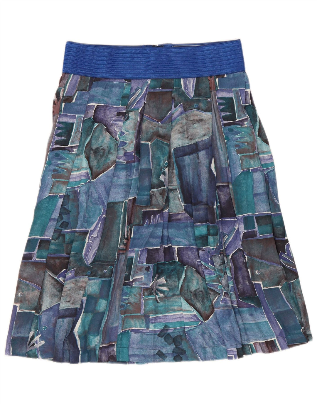 jupe trapèze femme vintage W26 petit patchwork multicolore