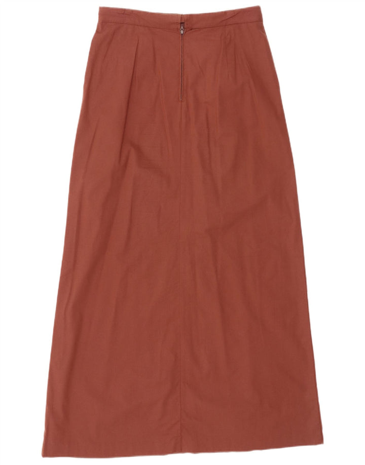 BENETTON Jupe longue taille haute pour femme IT 42 Medium W28 Coton marron