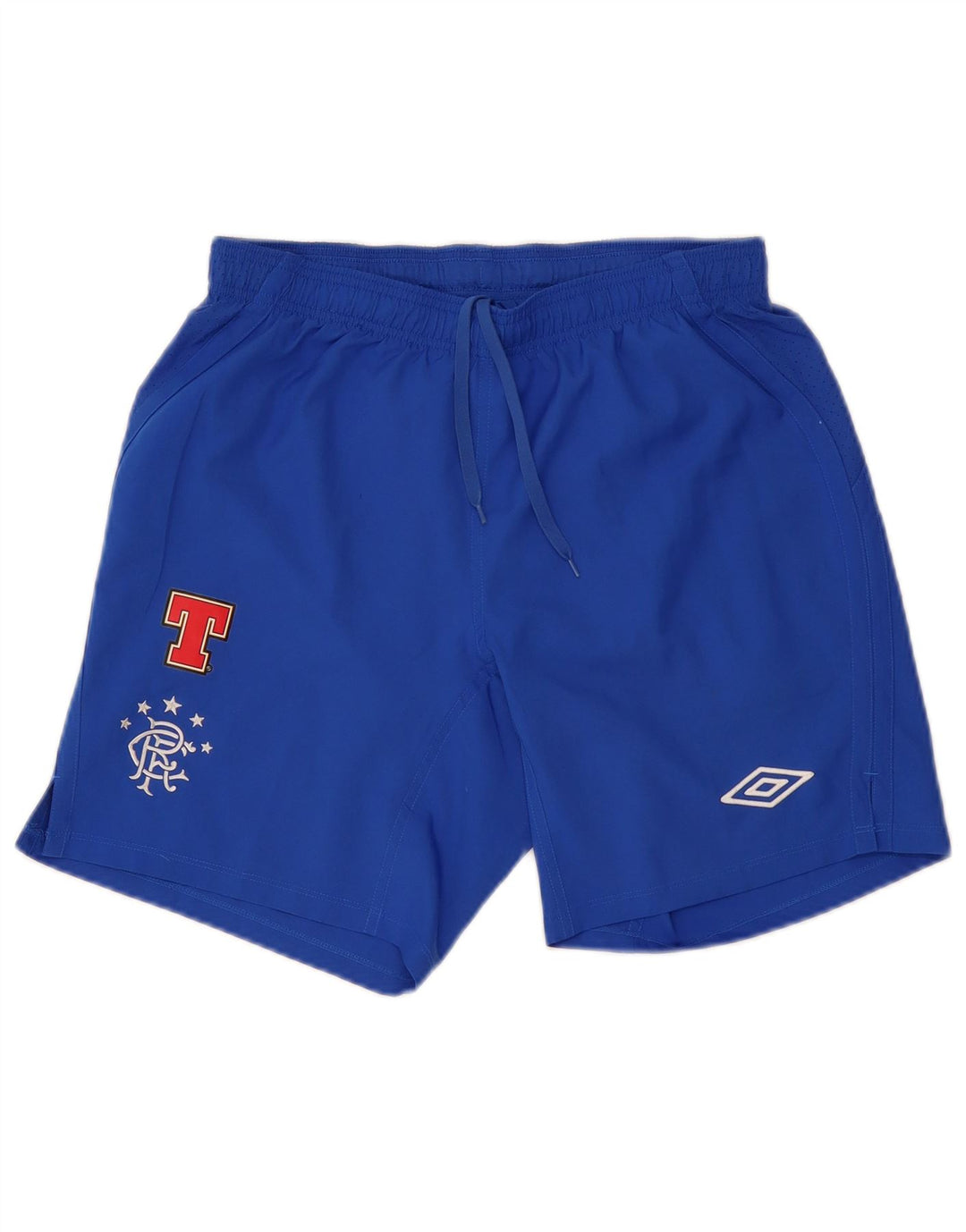 UMBRO Short de Sport Graphique Homme Bleu Moyen Polyester