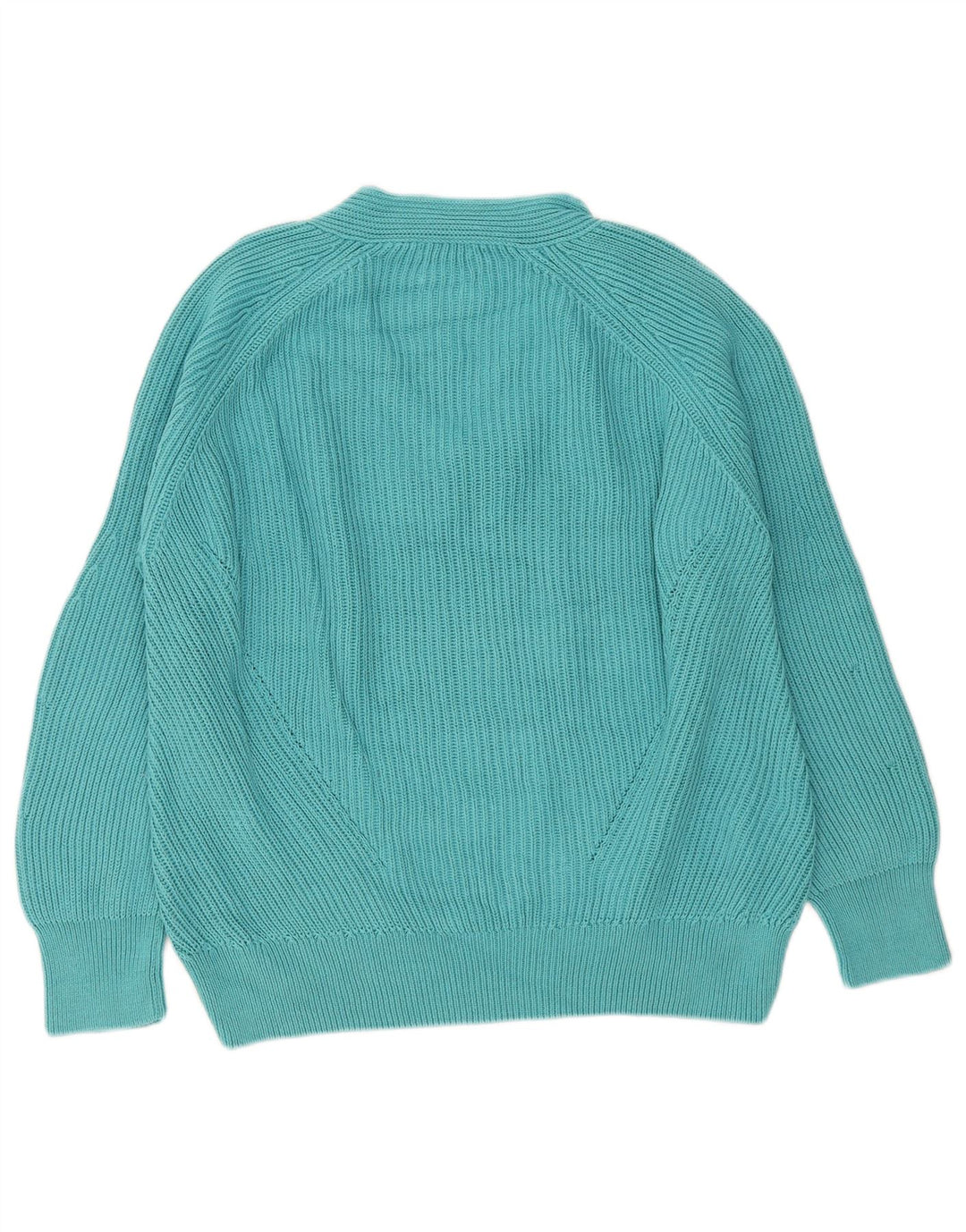 Massimo Dutti Pull surdimensionné à col en V pour femme UK 14 Turquoise moyen