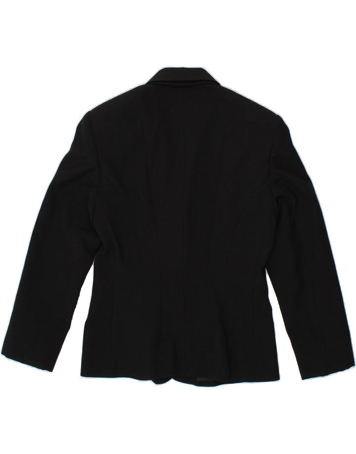 SPORTSTAFF Womens 4 Button 3/4 Sleeve Blazer Jacket IT 44 Medium Black Vintage Sportstaff and Second-Hand Sportstaff from Messina Hembry 
