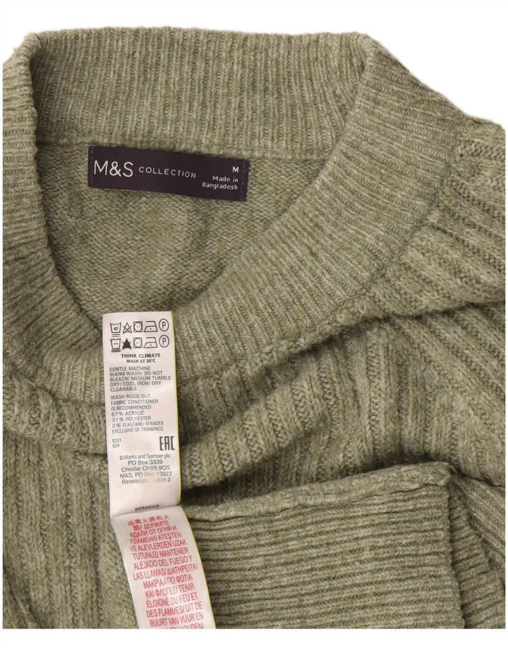 Marks & Spencer Pull col roulé pour femme UK 14 Vert moyen