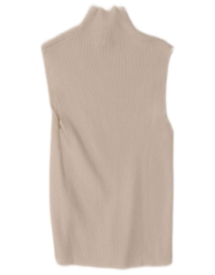 Zara Femme Débardeur UK 8 Petit Viscose Blanc