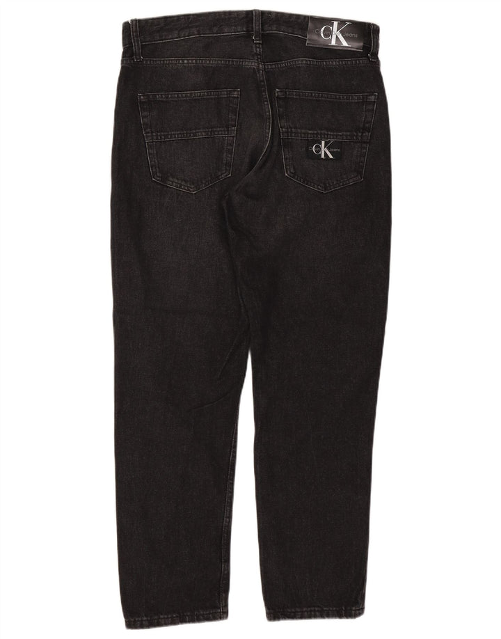 CALVIN KLEIN Jean Slim Homme W32 L27 Noir Coton