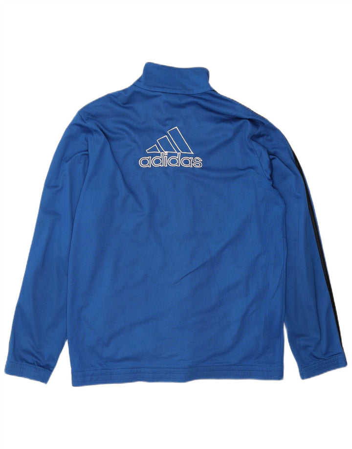 ADIDAS Mens Graphic Tracksuit Top Jacket UK 38/40 Medium Blue Polyester