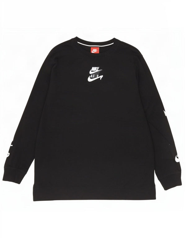 Nike Haut graphique à manches longues pour hommes, grand noir