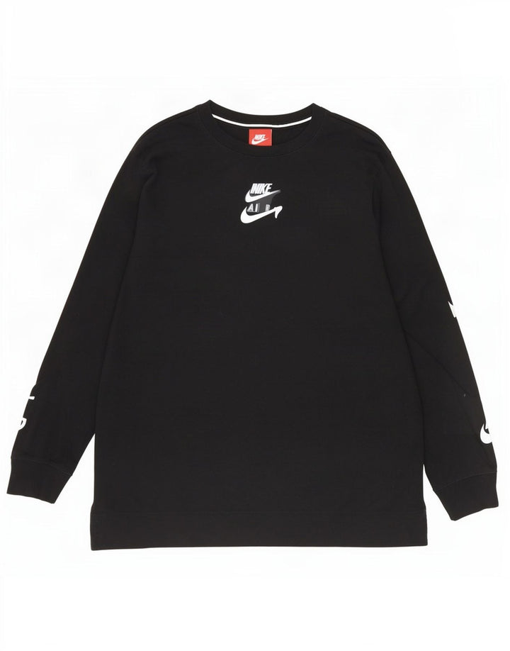 Nike Haut graphique à manches longues pour hommes, grand noir