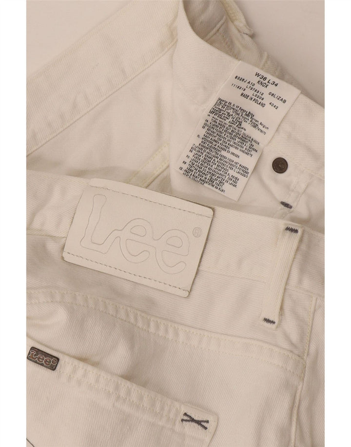 Lee Jean Droit Knox W36 L34 Homme Blanc Coton