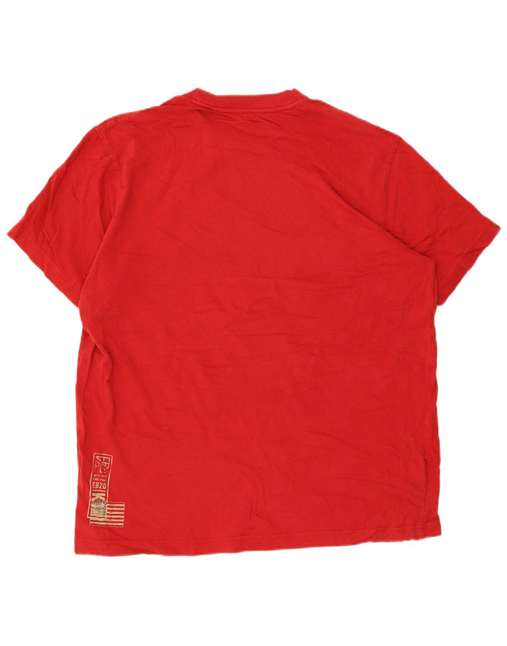 EDDIE BAUER T-Shirt Graphique Homme Grand Rouge Coton