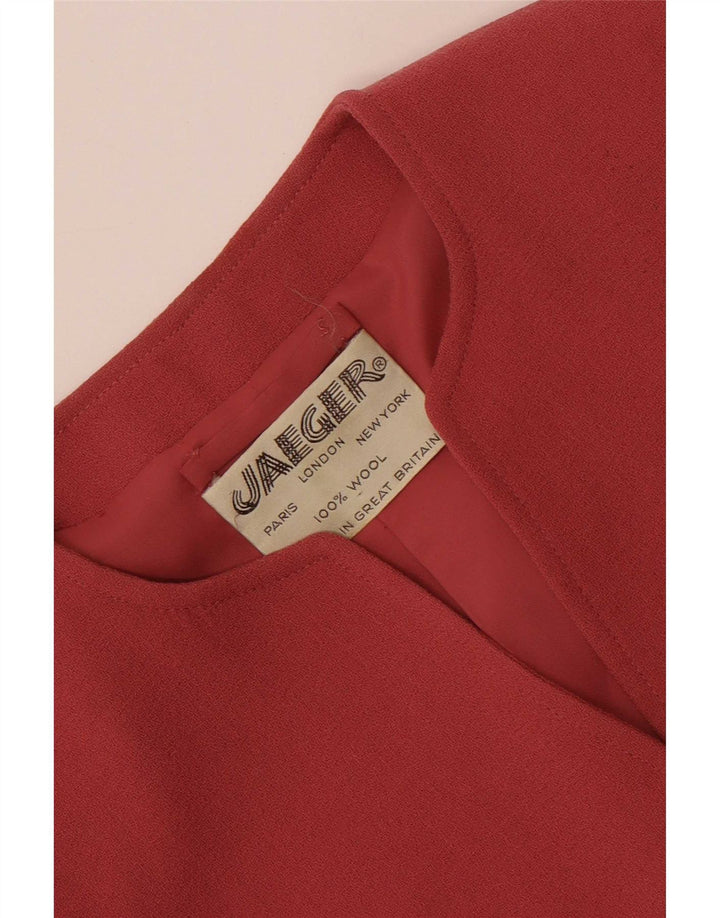 Jaeger Veste blazer à 4 boutons pour femme UK 8 Petite laine rose