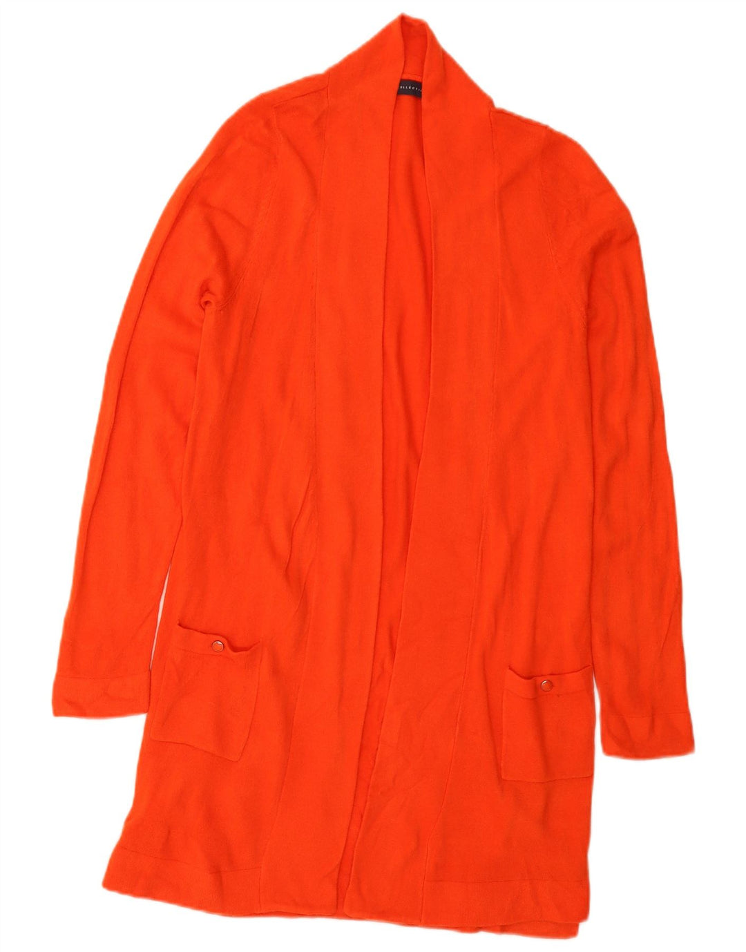 Marks & Spencer Pull cardigan ouvert long pour femme UK 12 Orange moyen