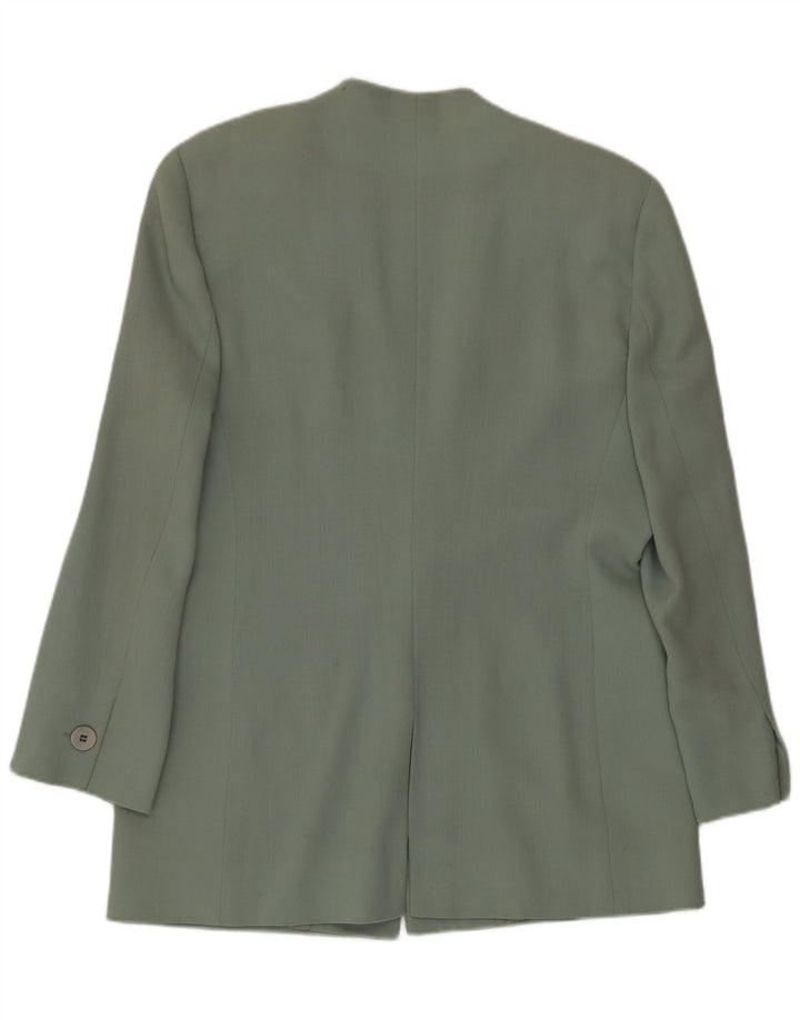 MANI Veste Blazer 2 Boutons Femme IT 44 Laine Vierge Vert Moyen