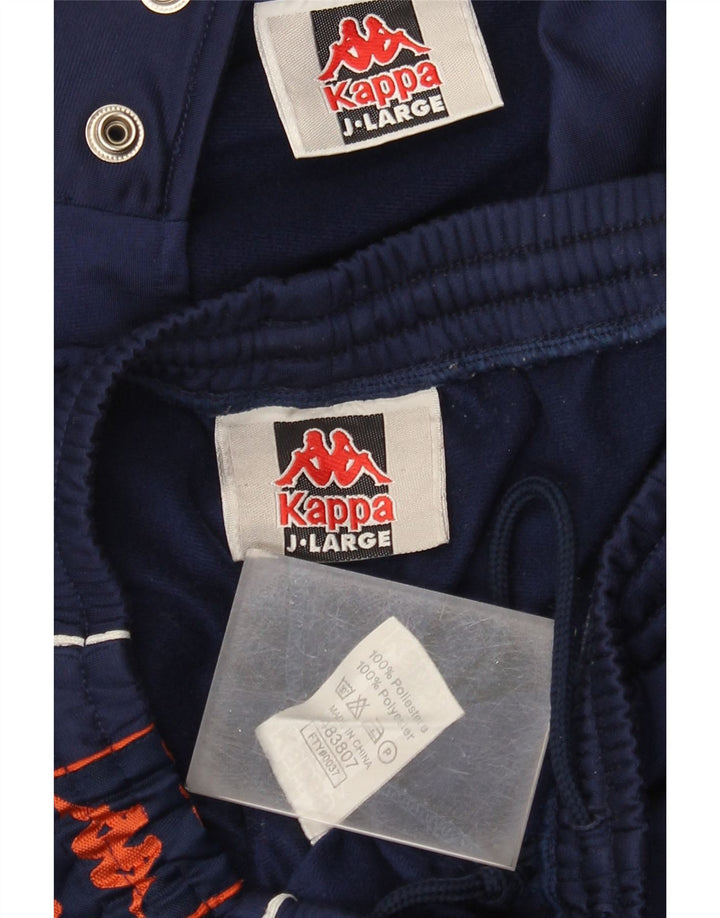 Kappa Survêtement complet graphique pour garçon 9-10 ans Grand bleu marine Polyester