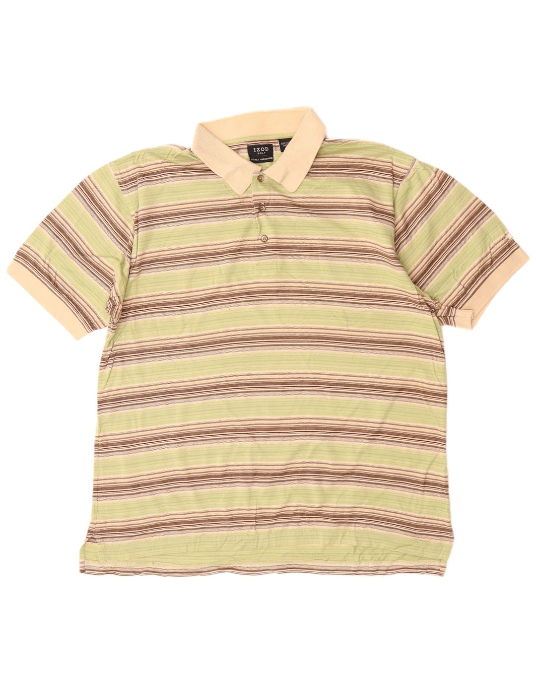 IZOD Polo Homme Grand Gris Rayé Coton