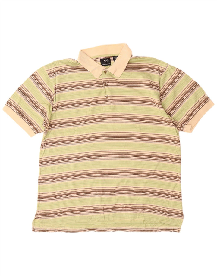 IZOD Polo Homme Grand Gris Rayé Coton