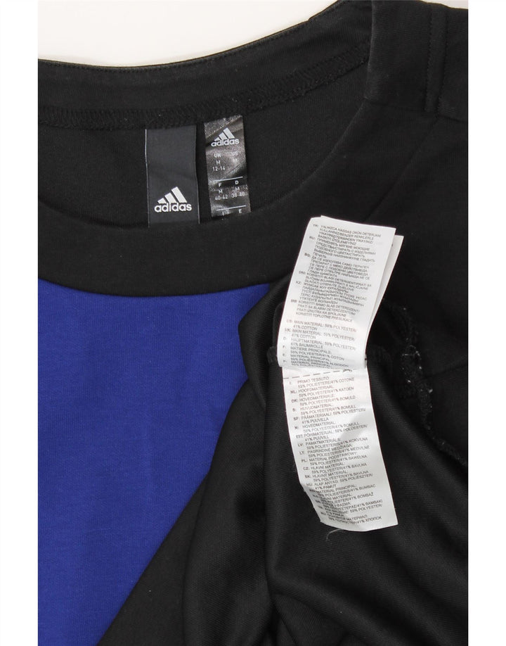 ADIDAS Sweat-shirt pour femme UK 12/14 Medium Noir Colourblock