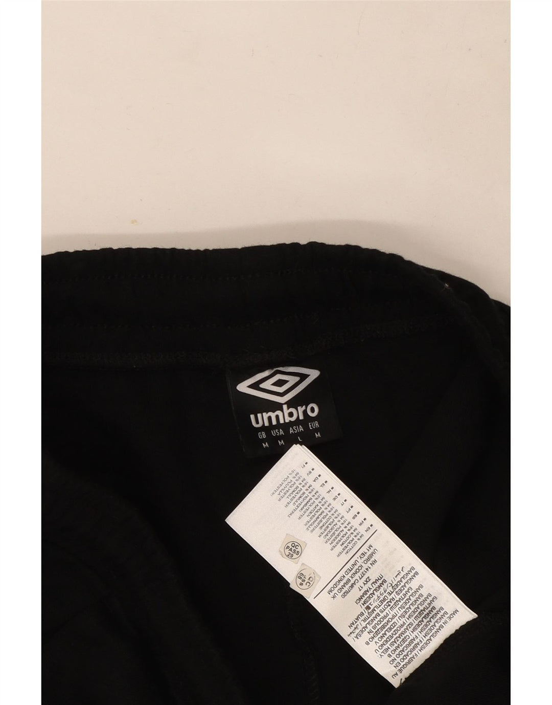Umbro Short de Sport Homme Noir Moyen Coton
