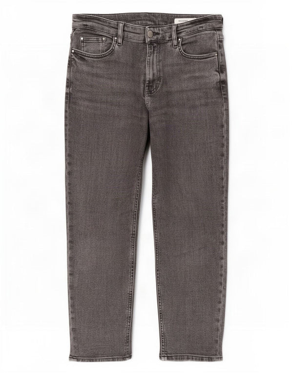 Marks & Spencer Womens Boyfriend Tapered Jeans UK 12 Medium W30 L26 Grey
