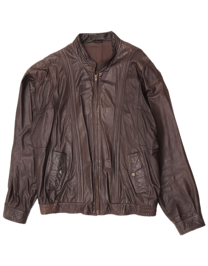 Trapper Veste en cuir pour homme IT 54 2XL Cuir marron