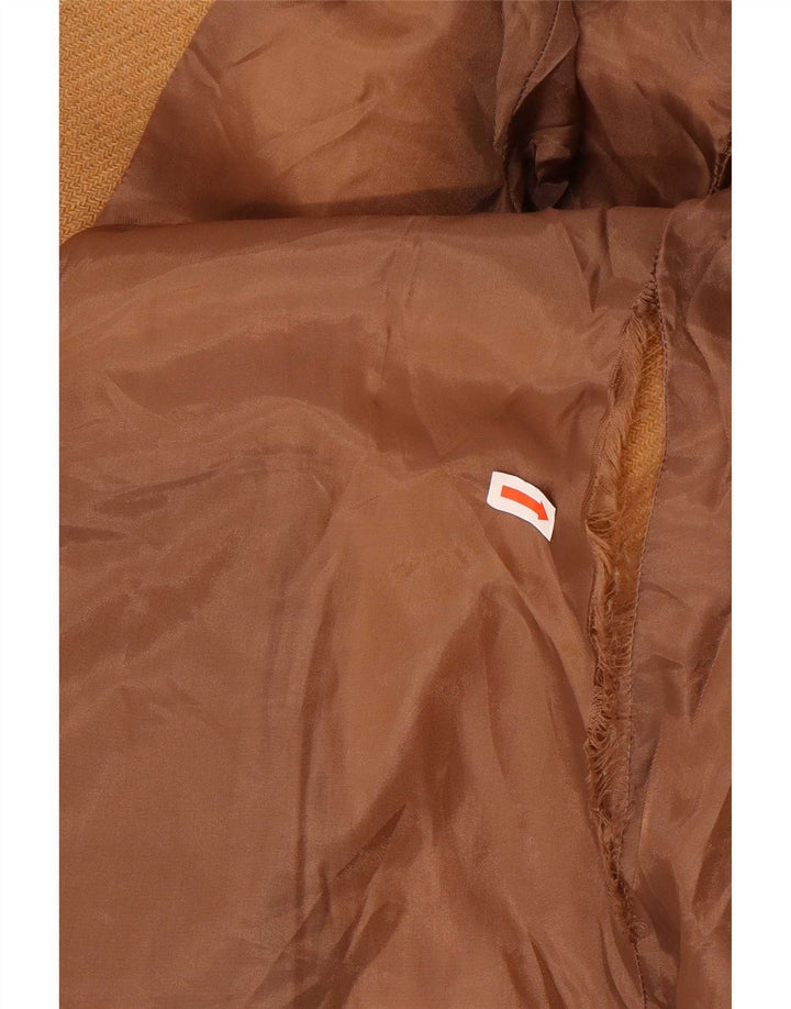 Zara Veste bomber à capuche pour femme UK 10 Petit Marron Polyester