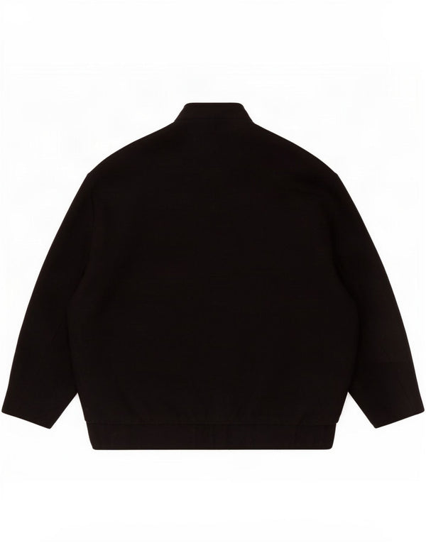 Zara Veste bomber surdimensionnée pour femme UK 10 Petite laine noire