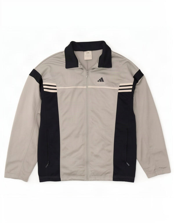 Adidas Veste de Survêtement Graphique Homme Gris Moyen Polyester Colorblock