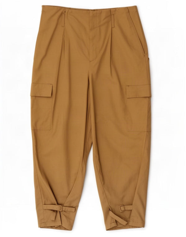 Pantalon cargo taille haute femme Zara XL W32 L26 coton beige