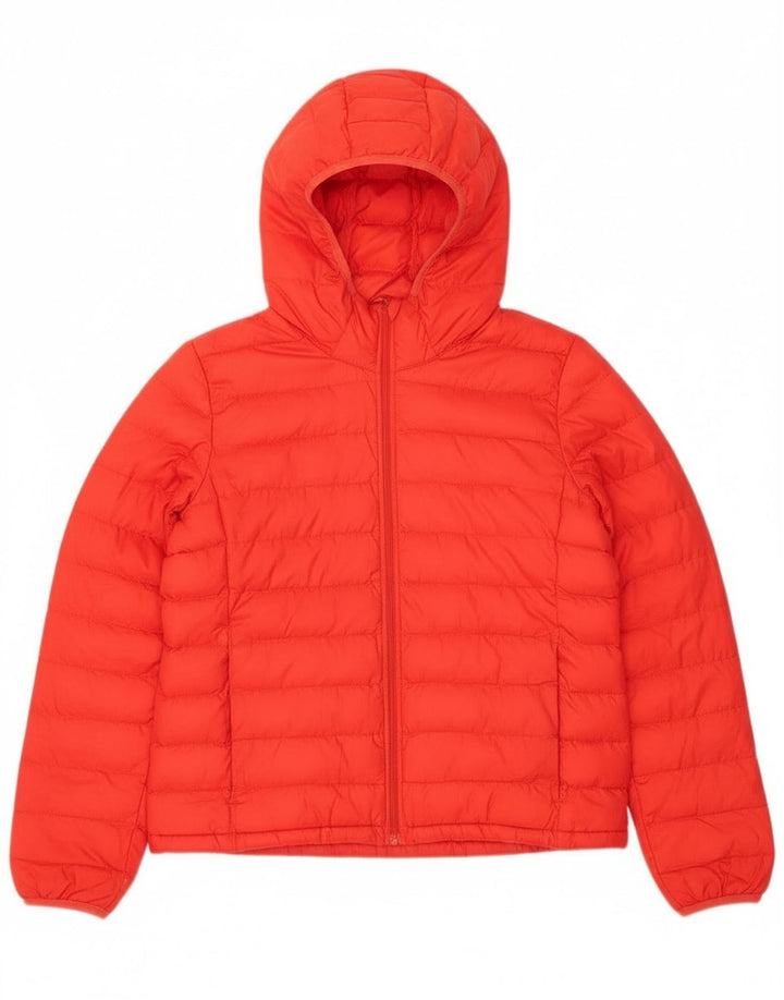 Levi's Veste matelassée à capuche Femme UK 16 Large Rouge Polyester