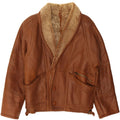 VINTAGE Veste en peau de mouton pour homme UK 42 XL Marron