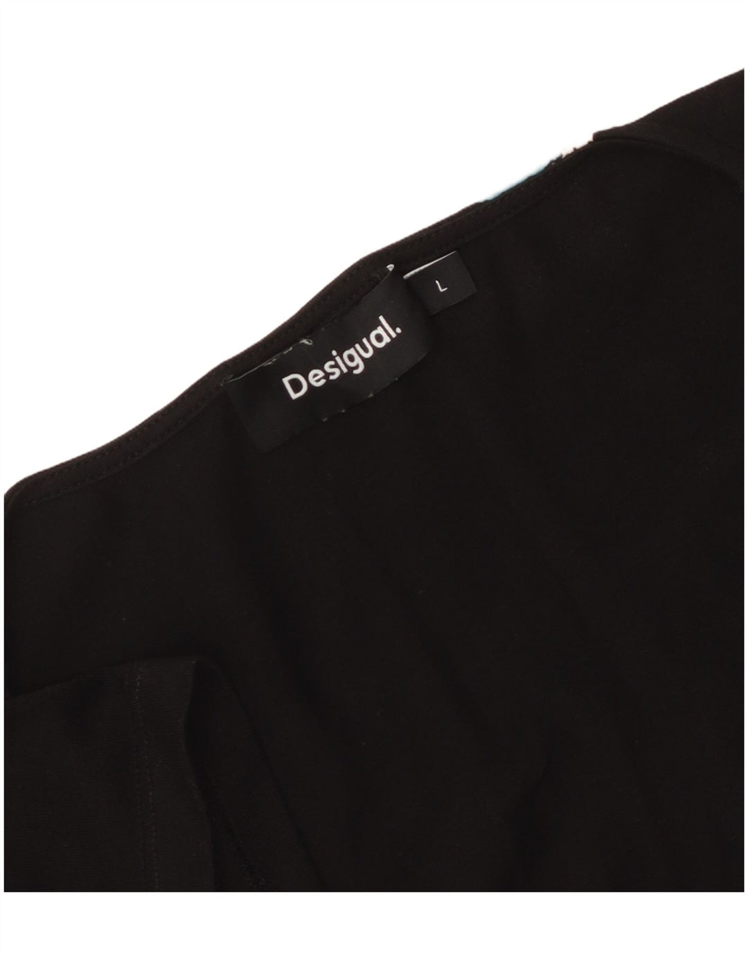 Desigual Robe trapèze graphique pour femme UK 14 Large Noir