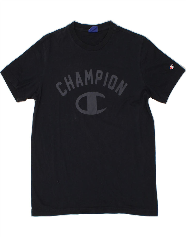 CHAMPION Mens Graphic T-Shirt Top Small Navy Blue Vintage Champion and Second-Hand Champion from Messina Hembry 
