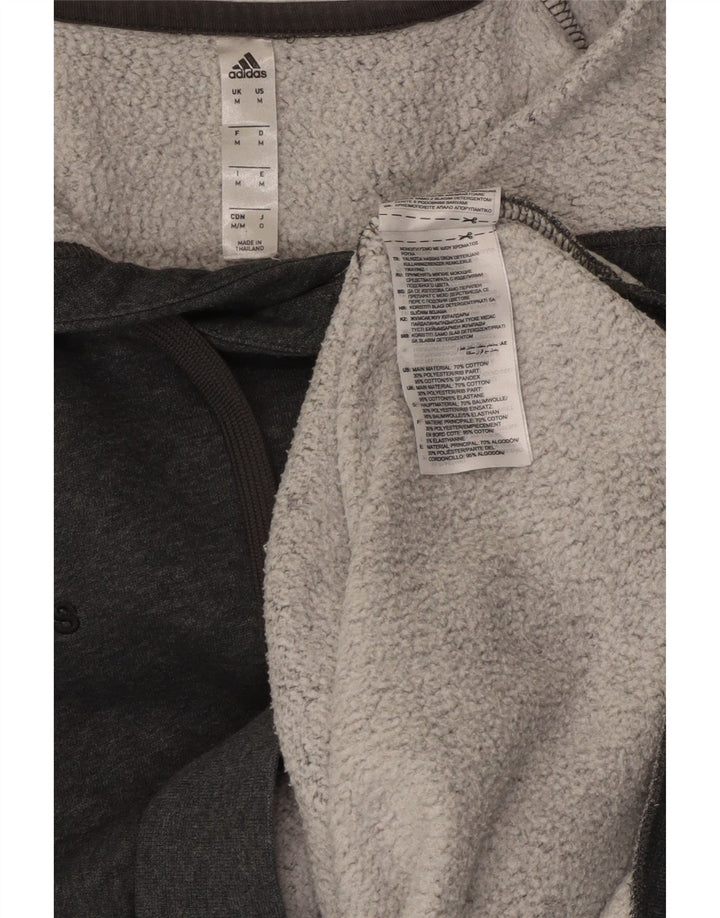 ADIDAS Pull à capuche pour homme en coton gris moyen