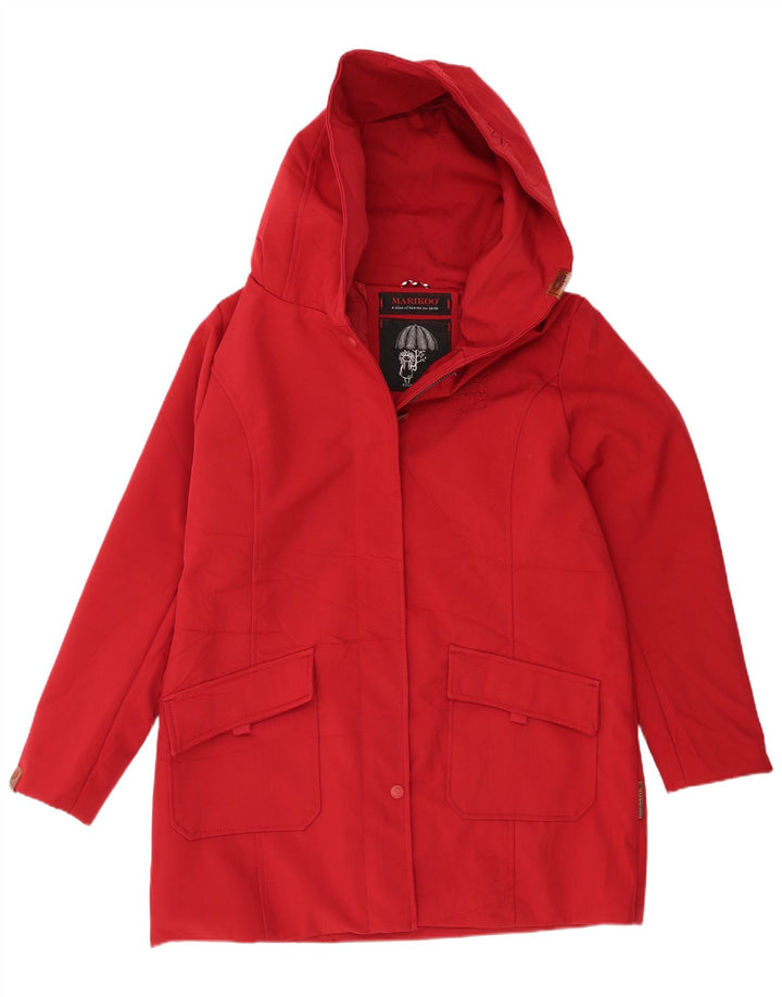 Marikoo Manteau à capuche pour femme UK 20 2XL Rouge Polyester