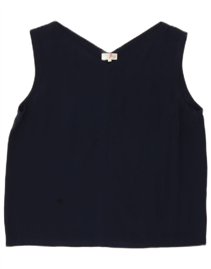 Ball On Débardeur Femme UK 10 Petite Soie Bleu Marine
