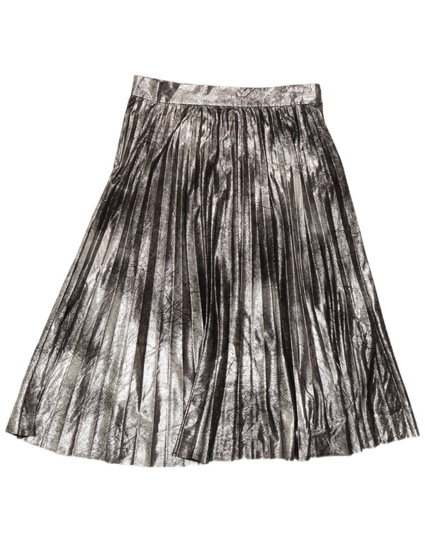 Zara Femme Jupe Plissée Couteau Moyen W28 Argent
