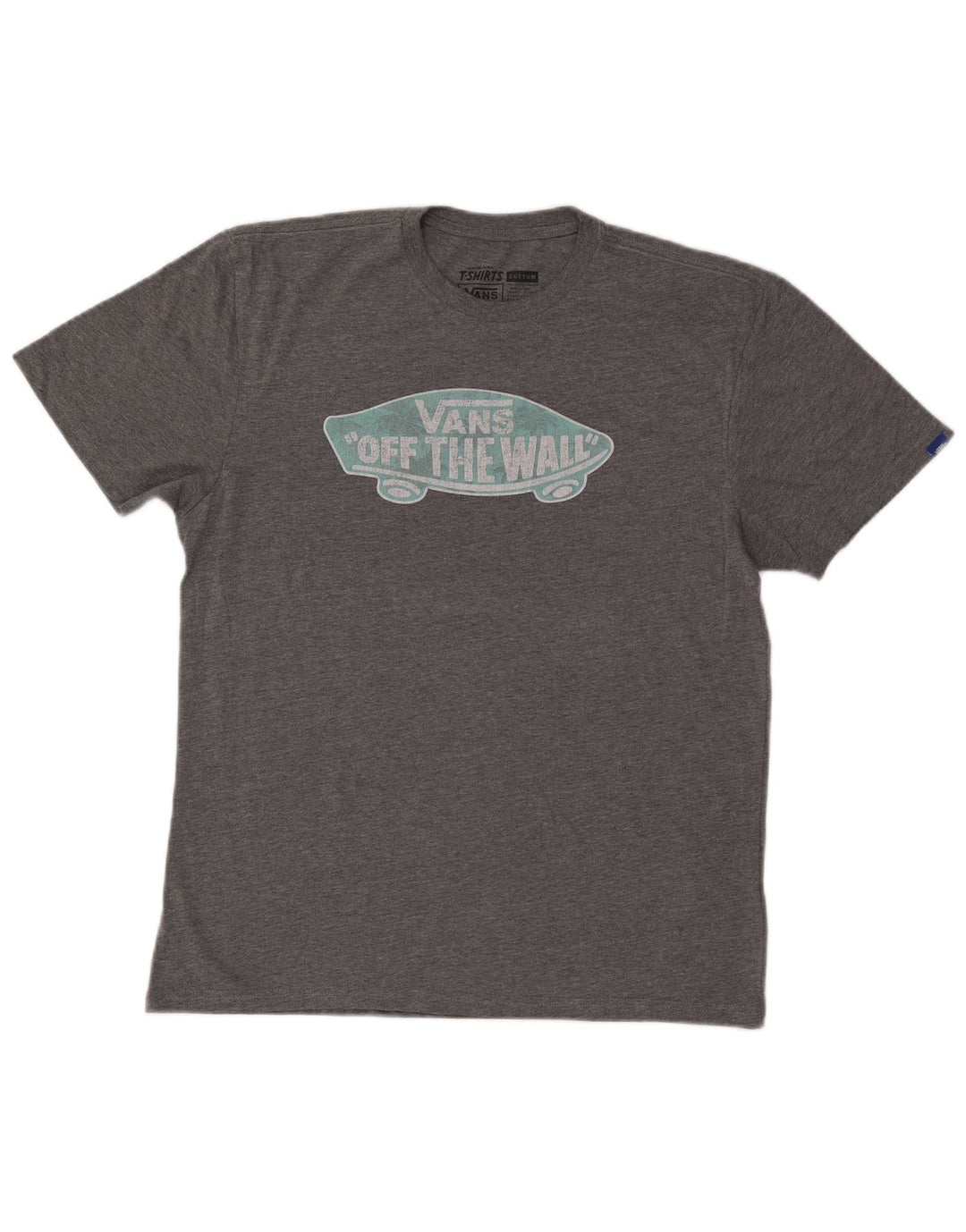 Vans T-shirt graphique ajusté sur mesure pour homme, grand, gris, coton