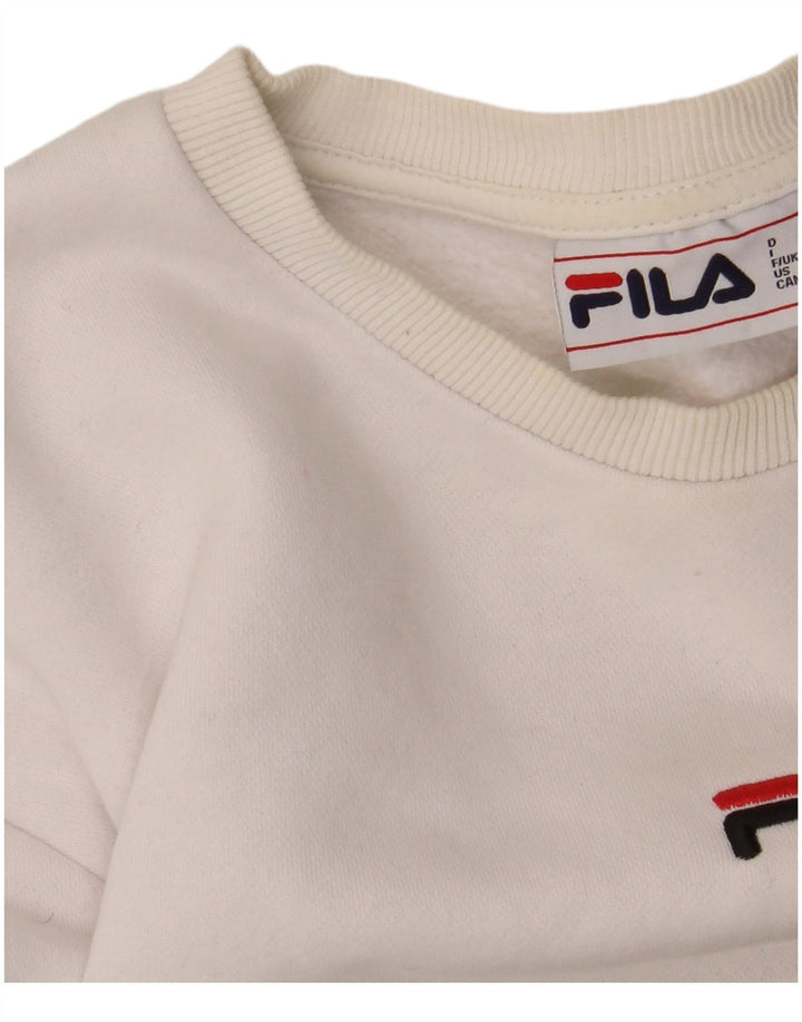 FILA Sweat-Shirt Graphique Homme Petit Gris Colorblock Coton